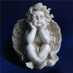 STATUE ANGE PARADISIAQUE EMERVEILLE 28 CM