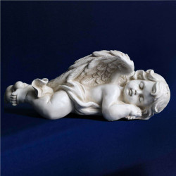 STATUE ANGE COUCHE GAUCHE 33CM