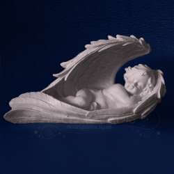 Sculpture Ange Plume Grand Modele - 29cm