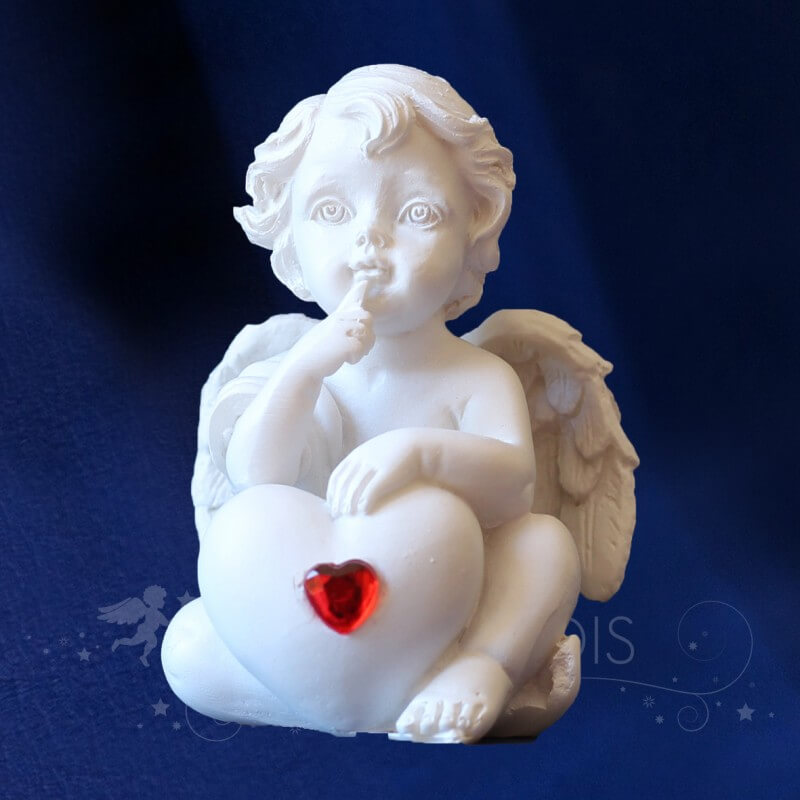 statuette ange coeur