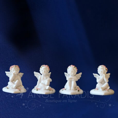 4 FIGURINES ANGES POUR TABLE
