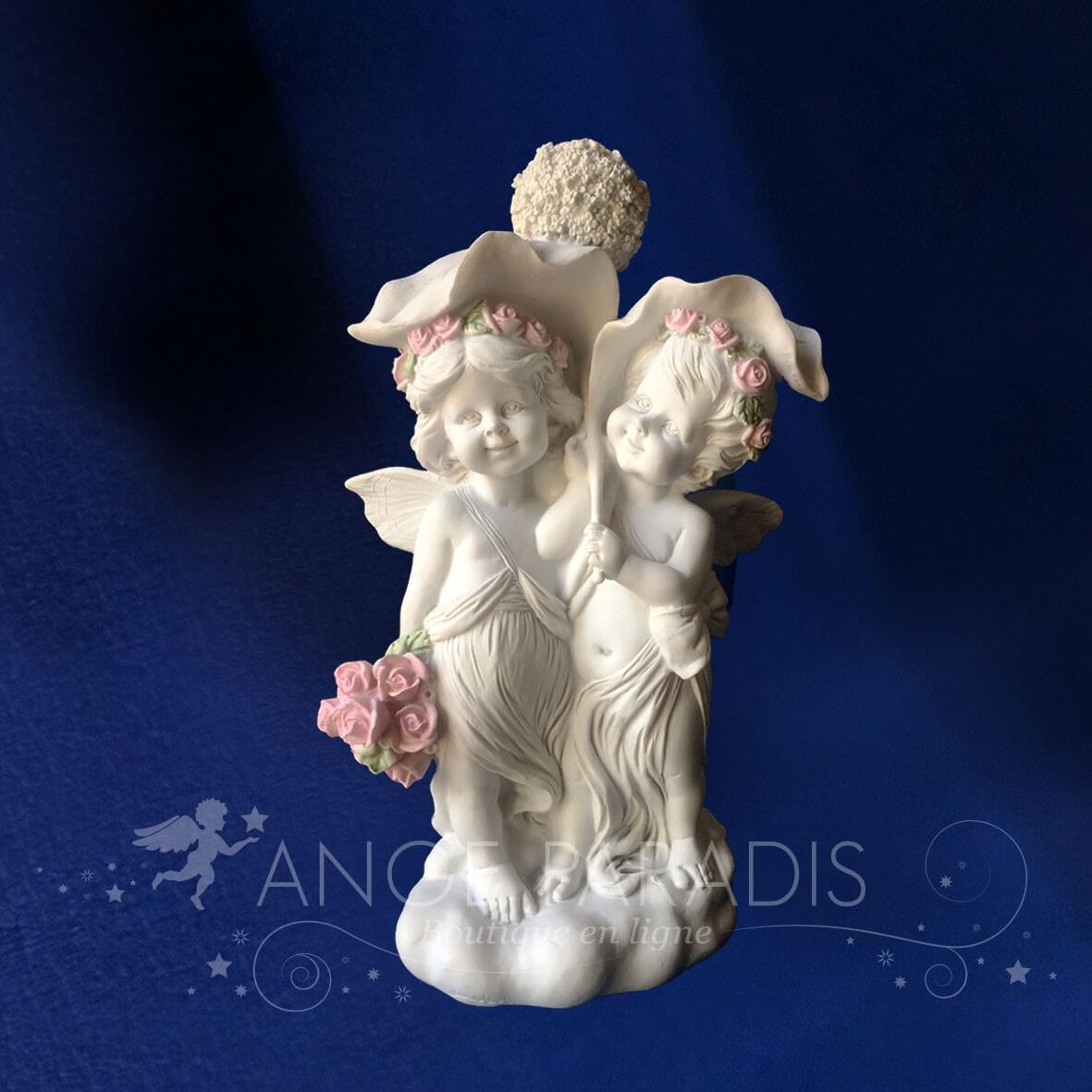 2 Anges Amoureux "figurine D'amour" - 14cm