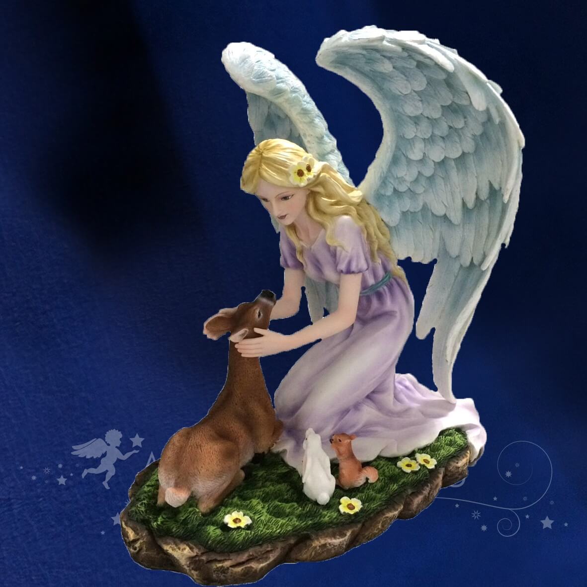 Statuette De Fée Ange Avec Lumière Solaire - Décoration De Jardin En Résine - Figurine Angélique Pour Pelouse, Cimetière, Cadeau - 3
