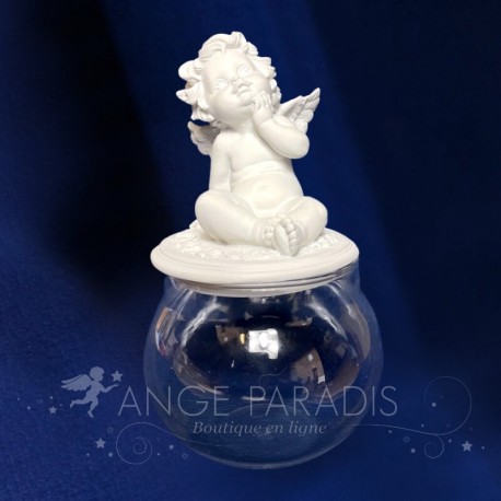 Figurine d'ange & Verre - 15cm