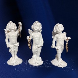 3 Figurines d'anges Feuilles - 10cm