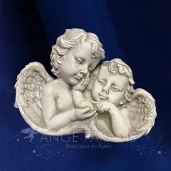 Buste D'anges Caressant Un Coeur - 17cm