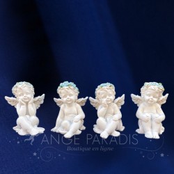 Figurines Anges Bleus X4