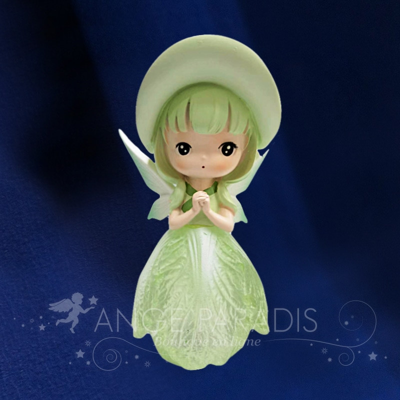 Figurine Ange Lumineux Priant Vert
