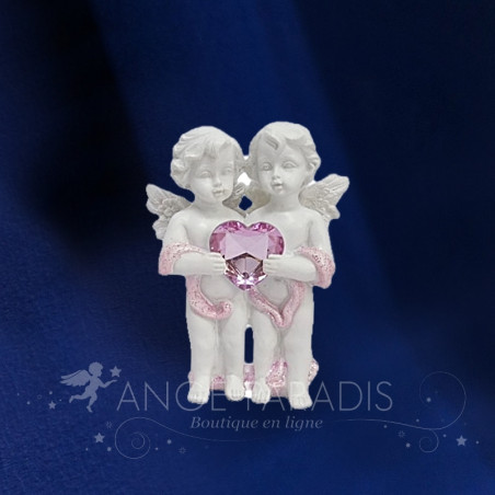 Figurine Ange Avec Roses Et Colombes - 14 Cm De Haut, En Polyrésine Peinte à La Main, Décoration Blanche - 10