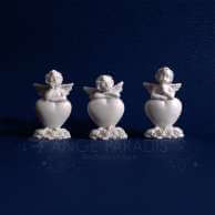 3 Figurines D'ange Sur Coeur - 5,5cm